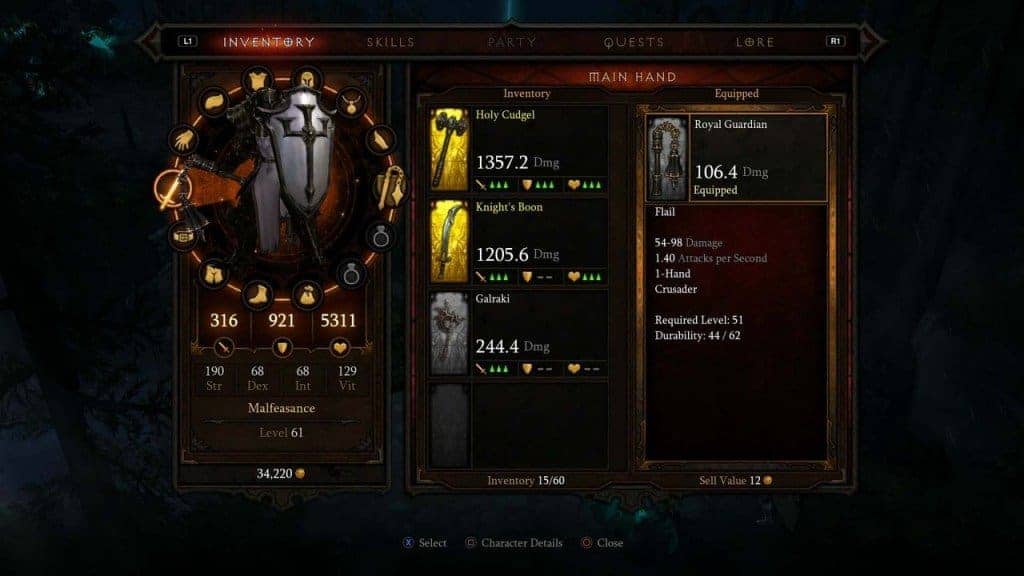 Diablo 3 : La manette tactile simplifie la gestion de l'inventaire