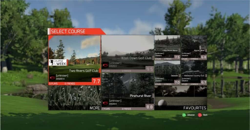 The Golf Club - Une interface soignée