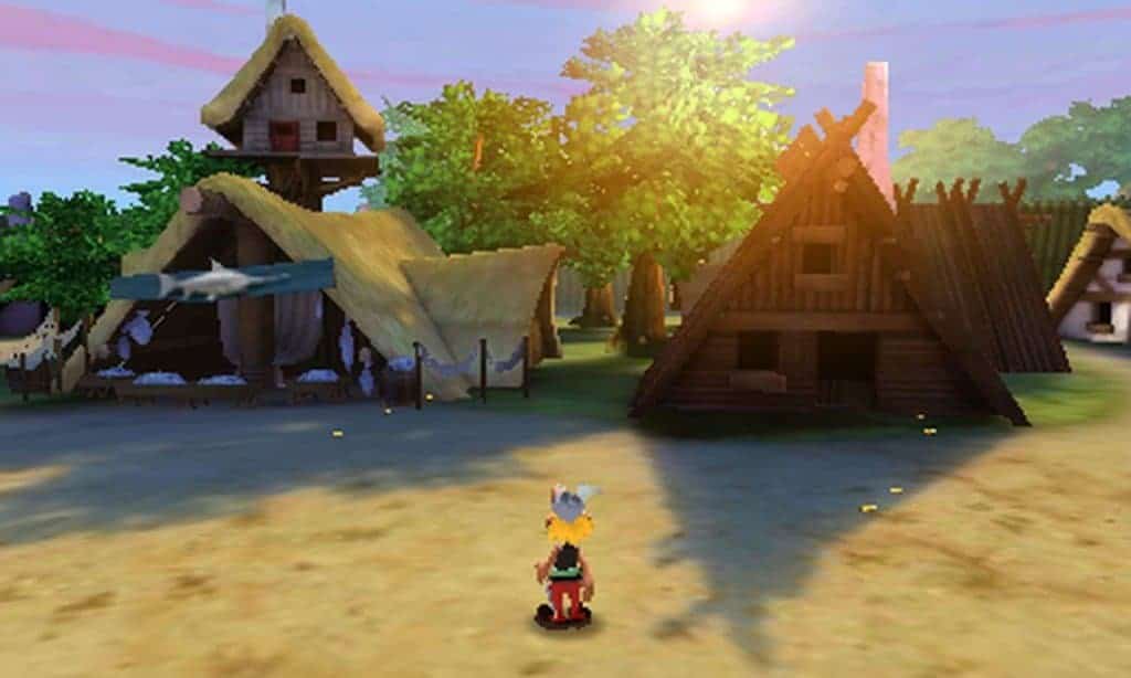 Asterix et le domaine des dieux - Le village avec sa vue wide façon go pro