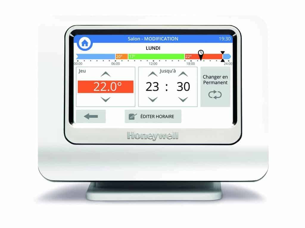 Thermostat Honeywell evohome  - la programmation est aisée sur l'interface du système