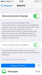 iOS 9 - Un nouveau mode économie d'énergie