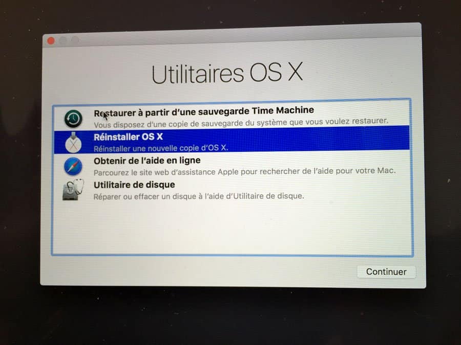 OSX El Capitan - Solution aux Bugs - Réinstaller l'OS d'origine, c'est repartir du bon pied !