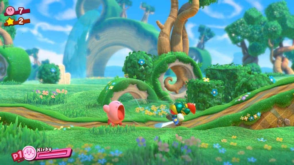 Kirby Star allies - Trop mignon les décors, non?