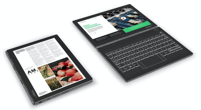 La Lenovo Yoga Book dans différents modes