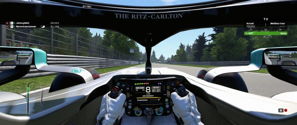 Une Mercedes à Spa Francorchamps dans F1 2020