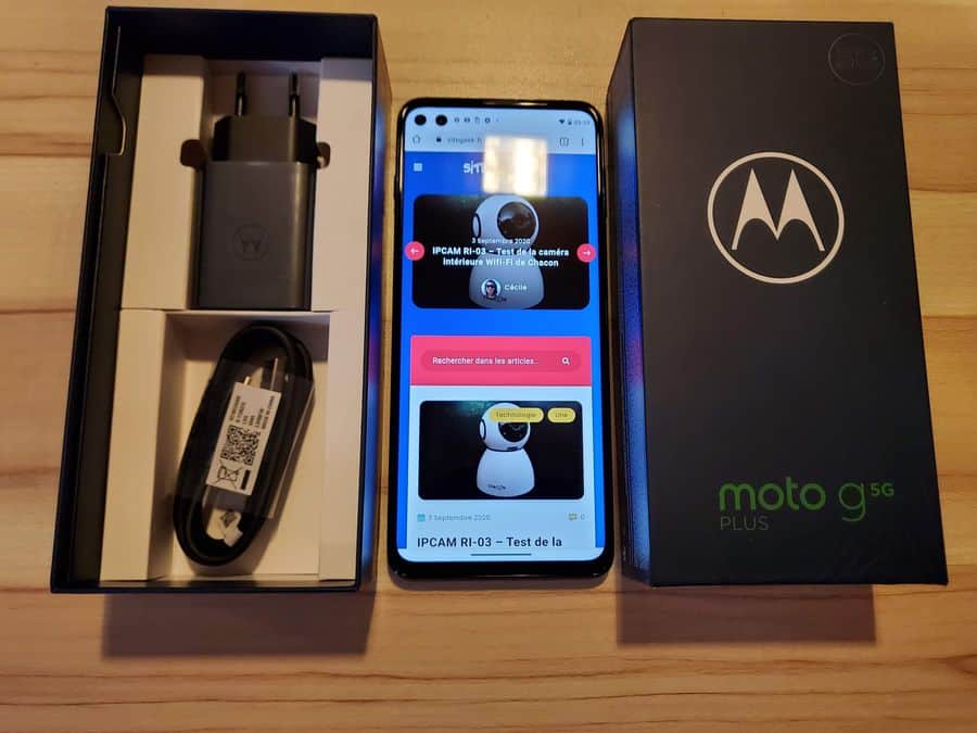 Le contenu du pack Motorola G 5G Plus