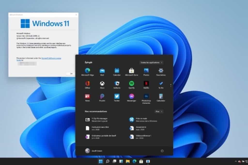 Windows 11 - Le menu démarrer au centre c'est vraiment chouette !