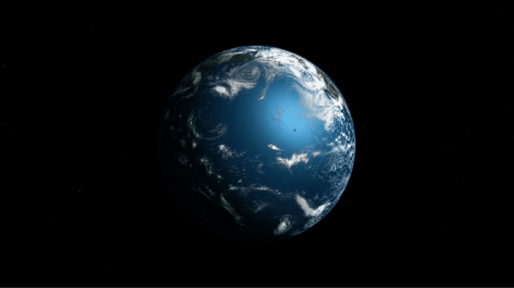 A planet in space Description automatically generated with low confidence