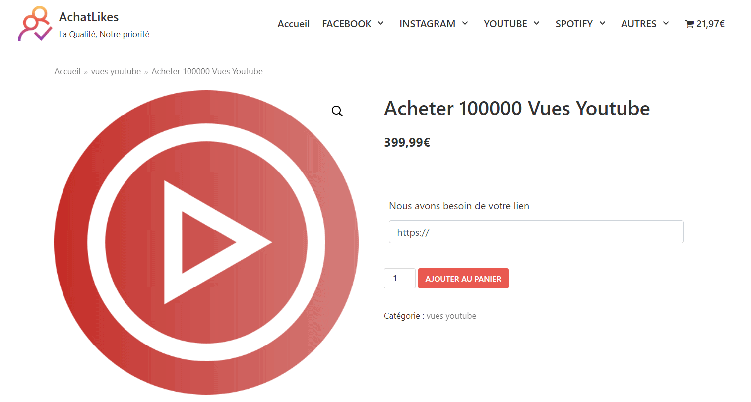payer 100000 vues pour sa video youtube