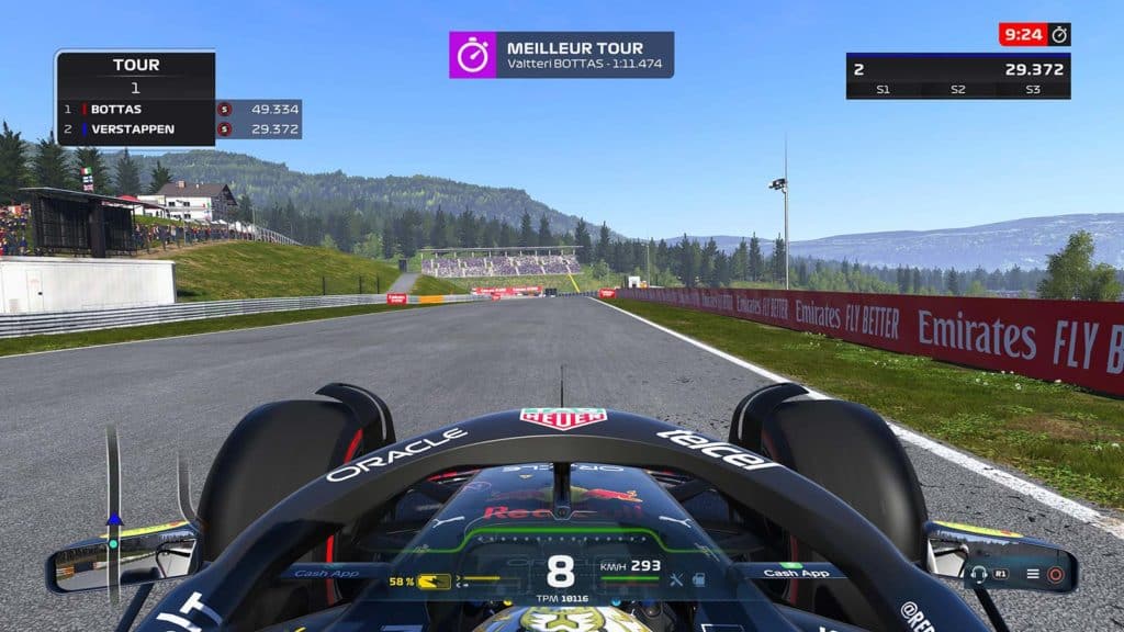 22 . F1 gameplay footage